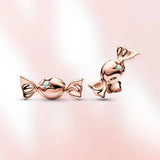 925 Silver Infinity Stones Heart Mouse Earring Women DIY Jewelry Mom