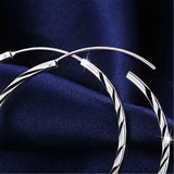 925 Silver Micro-Inlaid Zircon U-Shaped Earrings Gift