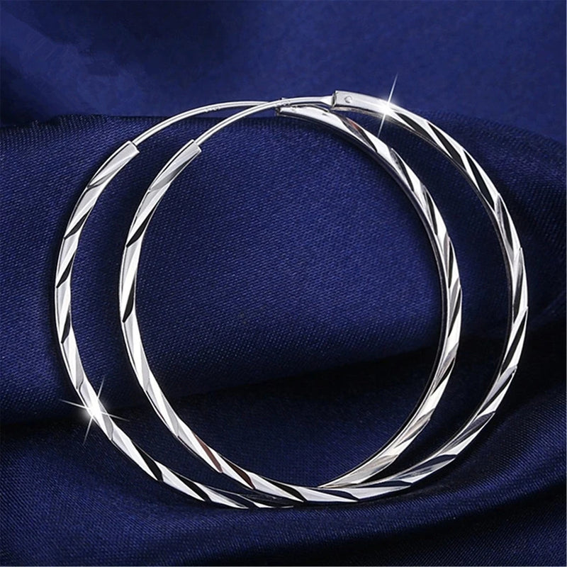 925 Silver Micro-Inlaid Zircon U-Shaped Earrings Gift
