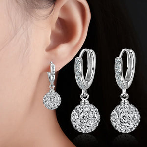 925 Sterling Silver Crystal Earrings for Girls