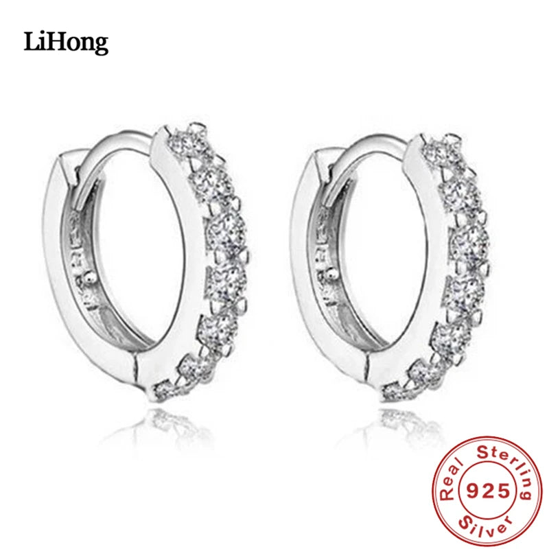 925 Silver Zircon Wedding Earrings