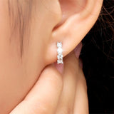 925 Silver Zircon Wedding Earrings