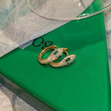 925 Silver Snake Huggie Hoop Earrings Crystal Charm Party Jewelry Gift