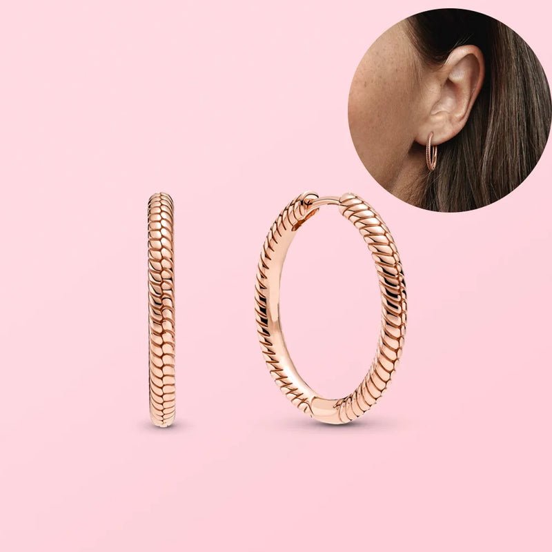 925 Silver Hoop Earrings Geometric Women Asymmetric DIY Jewelry
