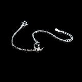 925 Sterling Silver Moon Little Cat Pendant Bracelet
