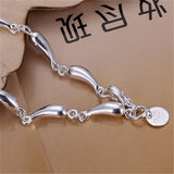 925 Silver Water Drop Chain Jewelry Set for Women