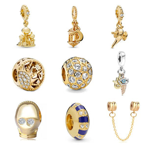 925 Silver Ethnic Charm Beads for Bracelet Pendant DIY