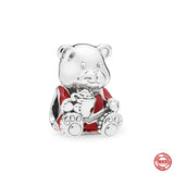 925 Sterling Silver Europe Amulet Bear DIY Bead