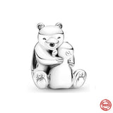 925 Sterling Silver Europe Amulet Bear DIY Bead
