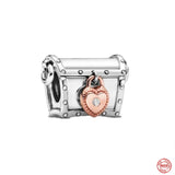 Heart-shaped Love Bead Key Box for Charms Bracelet