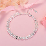 925 Silver Engraved Pattern Jewelry Set Women Party Wedding