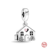 925 Silver Family Pendant Dad Charm Love Bead Bracelet Jewelry Gift