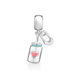 925 Silver Family Pendant Dad Charm Love Bead Bracelet Jewelry Gift