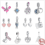 925 Sterling Silver Family Tree Mother Daughter Pendant Dangle Beads