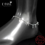925 Silver Lucky Clover&Three Leaf Anklets Bohemia Beach Foot Chain Bracelet