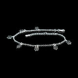 925 Silver Lucky Clover&Three Leaf Anklets Bohemia Beach Foot Chain Bracelet