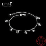 925 Silver Lucky Clover&Three Leaf Anklets Bohemia Beach Foot Chain Bracelet