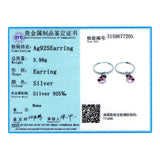 925 Silver Crystal Hoop Earrings for Women - Anniversary Jewelry