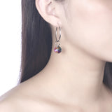 925 Silver Crystal Hoop Earrings for Women - Anniversary Jewelry