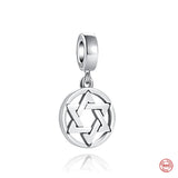 925 Sterling Silver Fine Bead Castle And Boat Pendant