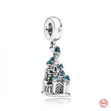 925 Sterling Silver Fine Bead Castle And Boat Pendant