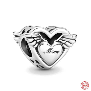 925 Sterling Silver Family Forever Pendant Charms DIY Jewelry Gift