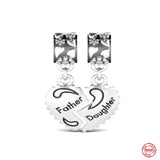 925 Sterling Silver Family Forever Pendant Charms DIY Jewelry Gift