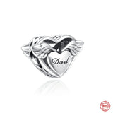 925 Sterling Silver Family Forever Pendant Charms DIY Jewelry Gift
