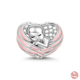 925 Sterling Silver Family Forever Pendant Charms DIY Jewelry Gift
