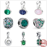925 Sterling Silver Four Leaf Clover Bead Charm for Bracelets