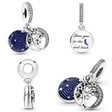 925 Silver Astronaut Christmas Cookies Charm Bead for Bracelet DIY Jewelry