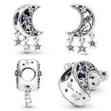 925 Silver Astronaut Christmas Cookies Charm Bead for Bracelet DIY Jewelry