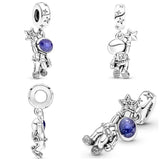 925 Silver Astronaut Christmas Cookies Charm Bead for Bracelet DIY Jewelry