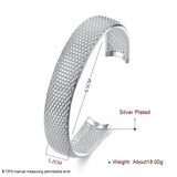 925 Silver Geometric Bangle Open Bracelet For Women Men