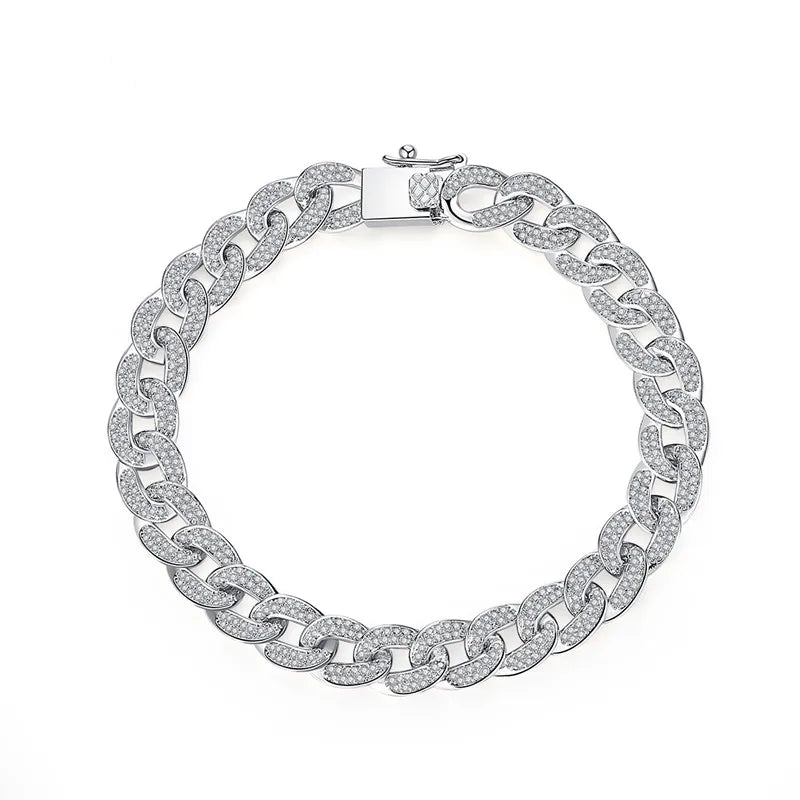 925 Silver Geometric Charm Bracelet for Women Girl Bangle
