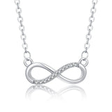 925 Silver Geometric Zirconia Pendant Choker for Women