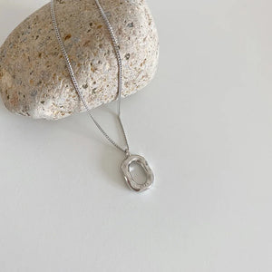 925 Sterling Silver Geometry Necklace Pendant for Women