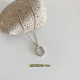 925 Sterling Silver Geometry Necklace Pendant for Women