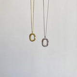 925 Sterling Silver Geometry Necklace Pendant for Women