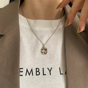 925 Silver Geometry Necklace Pendant for Women