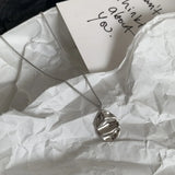 925 Silver Geometry Necklace Pendant for Women