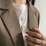 925 Silver Geometry Necklace Pendant for Women