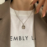 925 Silver Geometry Necklace Pendant for Women