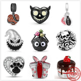 925 Sterling Silver Glowing Devil Bead Charm Bracelet DIY Jewelry