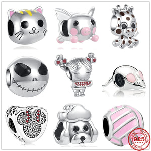 925 Silver Animal Pendant Charm for Bracelet Jewelry Gift