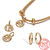 925 Silver & Rose Snake Bone Earrings Women's Jewelry