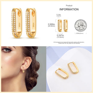 925 Silver Rose Drop Earrings Women's Jewelry Anniversary Gift