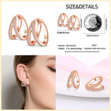 925 Silver Rose Drop Earrings Women's Jewelry Anniversary Gift