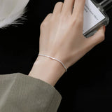 925 Silver Gypsophila Adjustable Bracelet Bangle Women Fine Jewelry