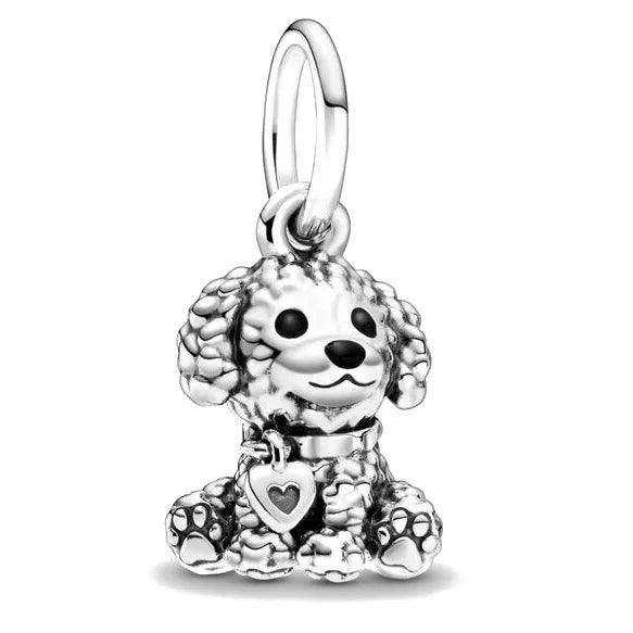 925 Sterling Silver Puppy Dog Cat Pendant Beads for Bracelet Jewelry